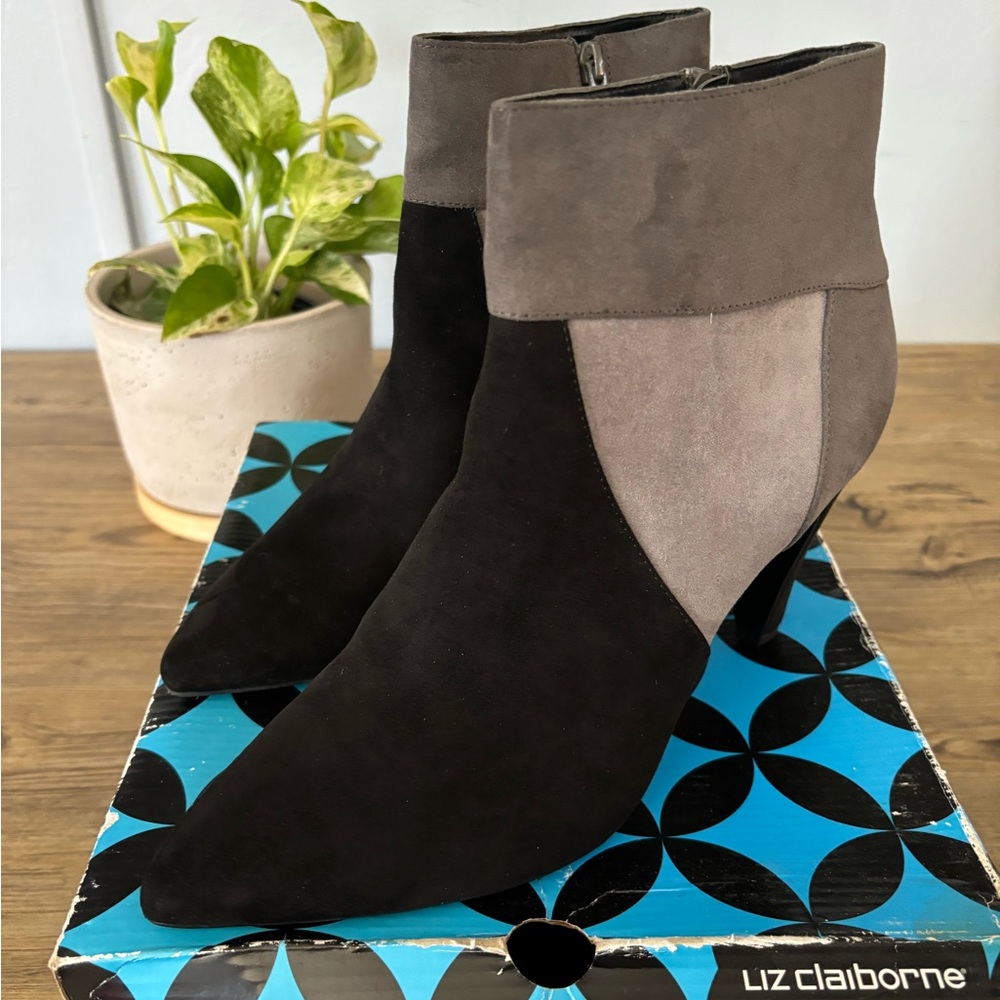 Liz Claiborne Women's Two-Tone Ankle Boots Size 11 New in Box